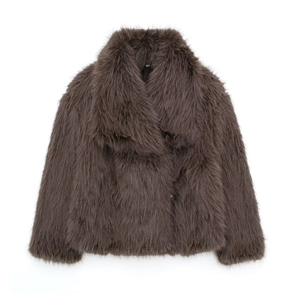 Manteau Minalova en peluche moelleuse