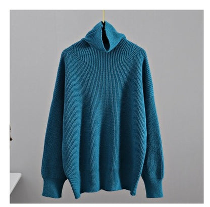 Cashmere Sweater Women Turtleneck Pullovers Top Solid