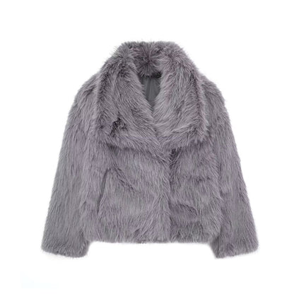 Manteau Minalova en peluche moelleuse